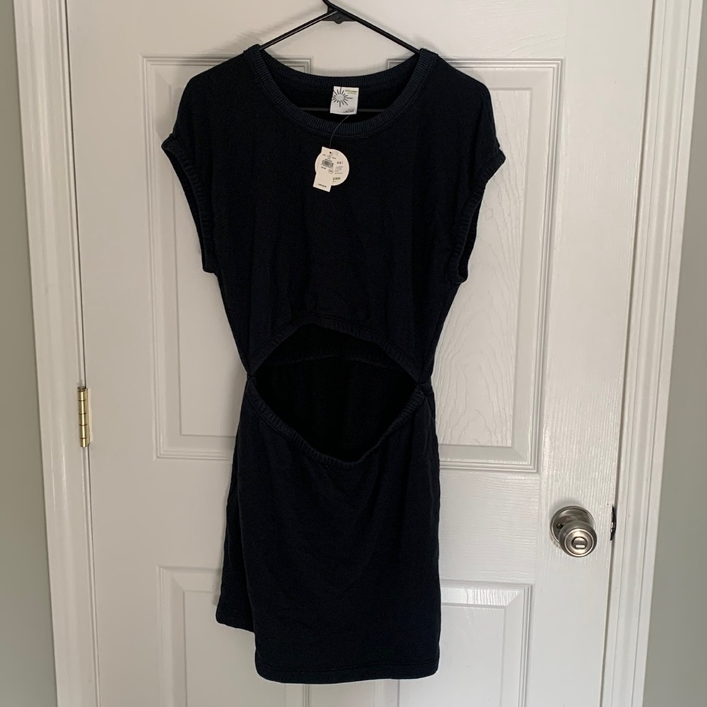 AERIE weekend cutout dress. Navy blue
